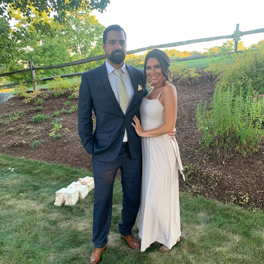 SHOW ME YOUR MUMU- Lauren tie maxi bridesmaid dress- show me the ring crisp